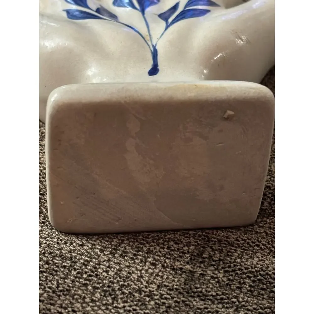 Stoneware 5 Finger Gray Blue Salt Glazed Pottery 6 1/2